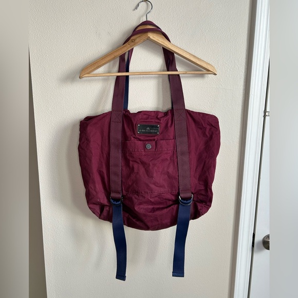 Stella McCartney X Adidas Yoga Gym Bag in Maroon, Dark Blue & Vista Grey - Picture 6 of 12